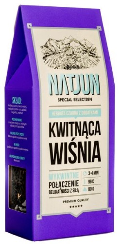 Herbata czarna kwitnąca wiśnia 80g natjun