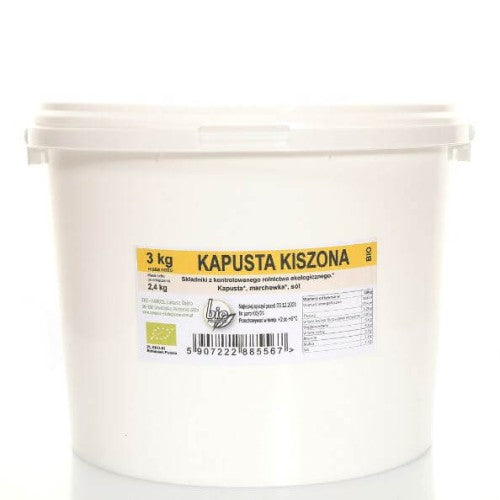 Kapusta kiszona ekologiczna z marchewką 3kg (wiaderko) Eko-Handel