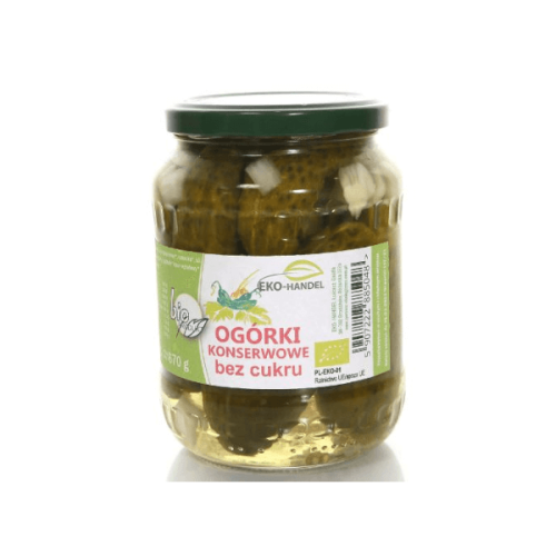 Ogórki konserwowe bez cukru ekologiczne 670g Eko-Handel
