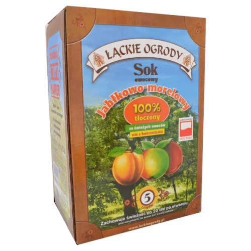 Sok jabłkowo-morelowy Łąckie Ogrody 5l Tłocznia Maurera