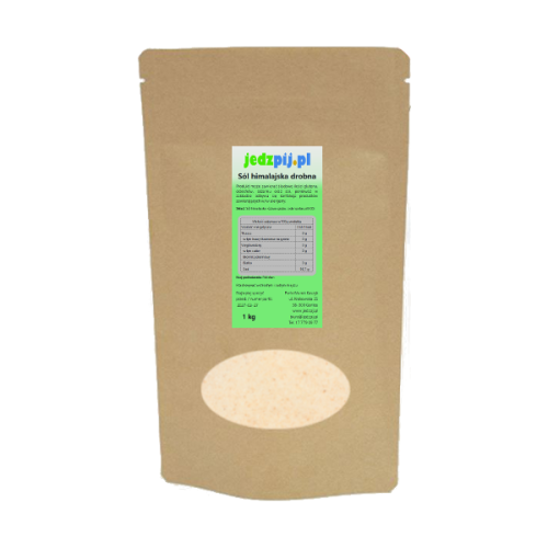 Sól himalajska różowa drobna jodowana 1kg - jedzpij